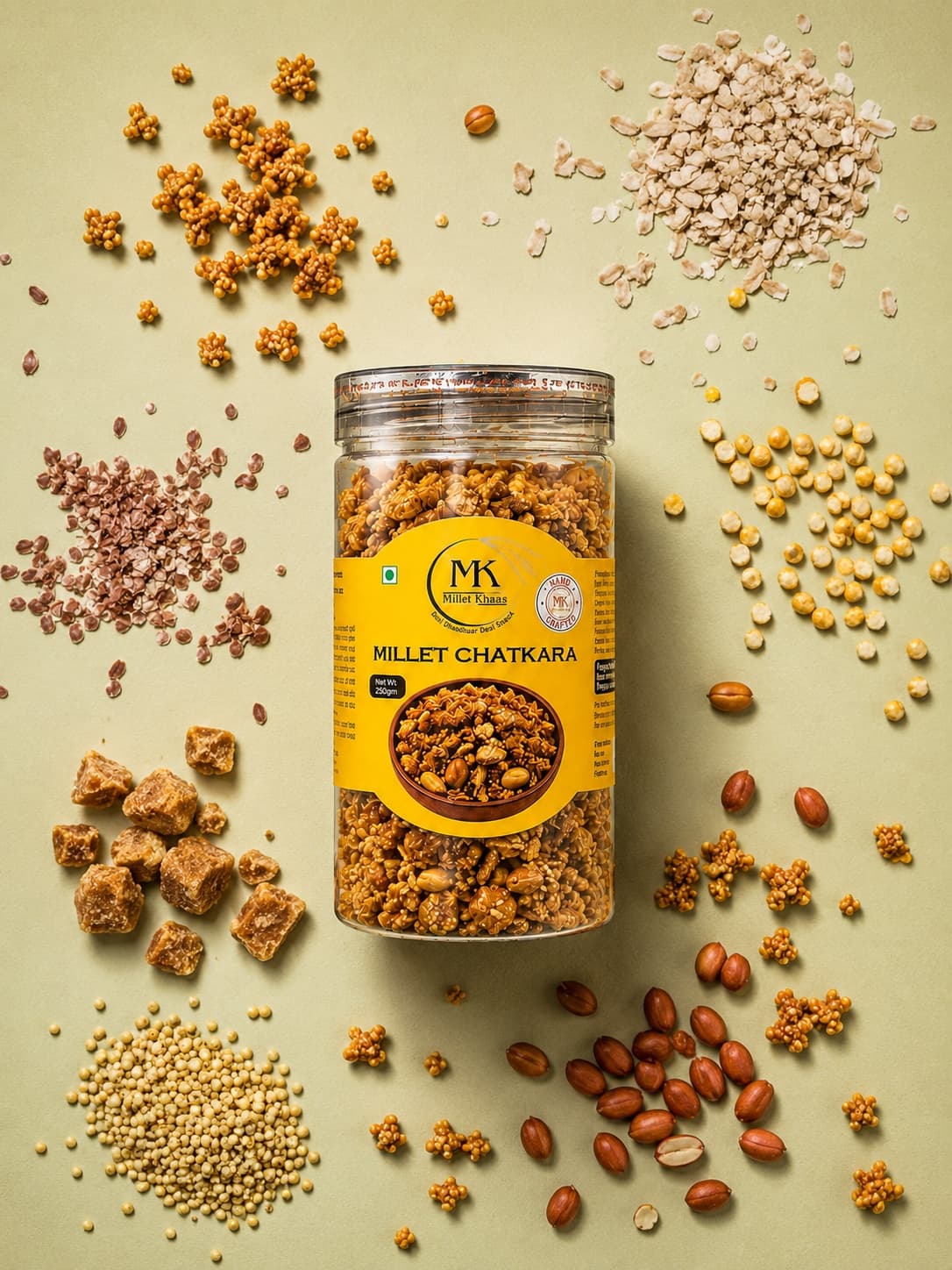 Millet Chatkara, flatlay